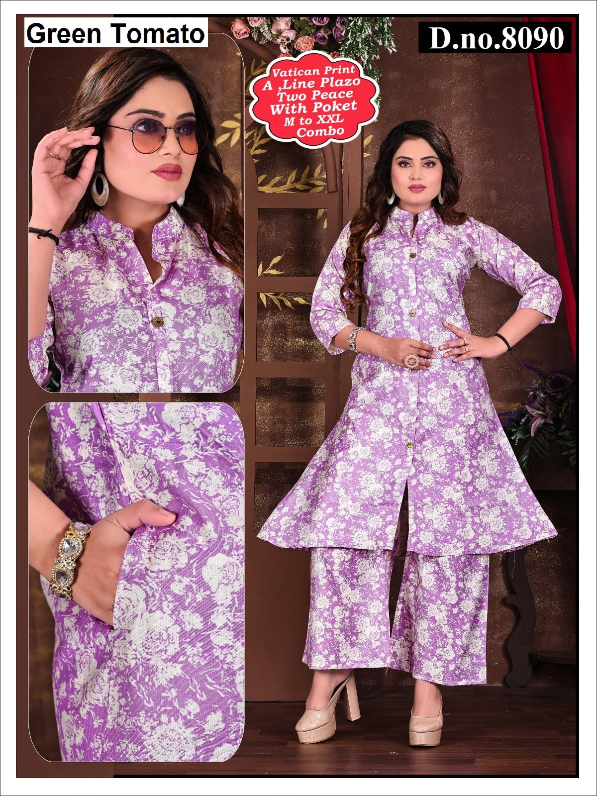 Design 80 Green Tomato Vatican Co Ord Set Supplier India