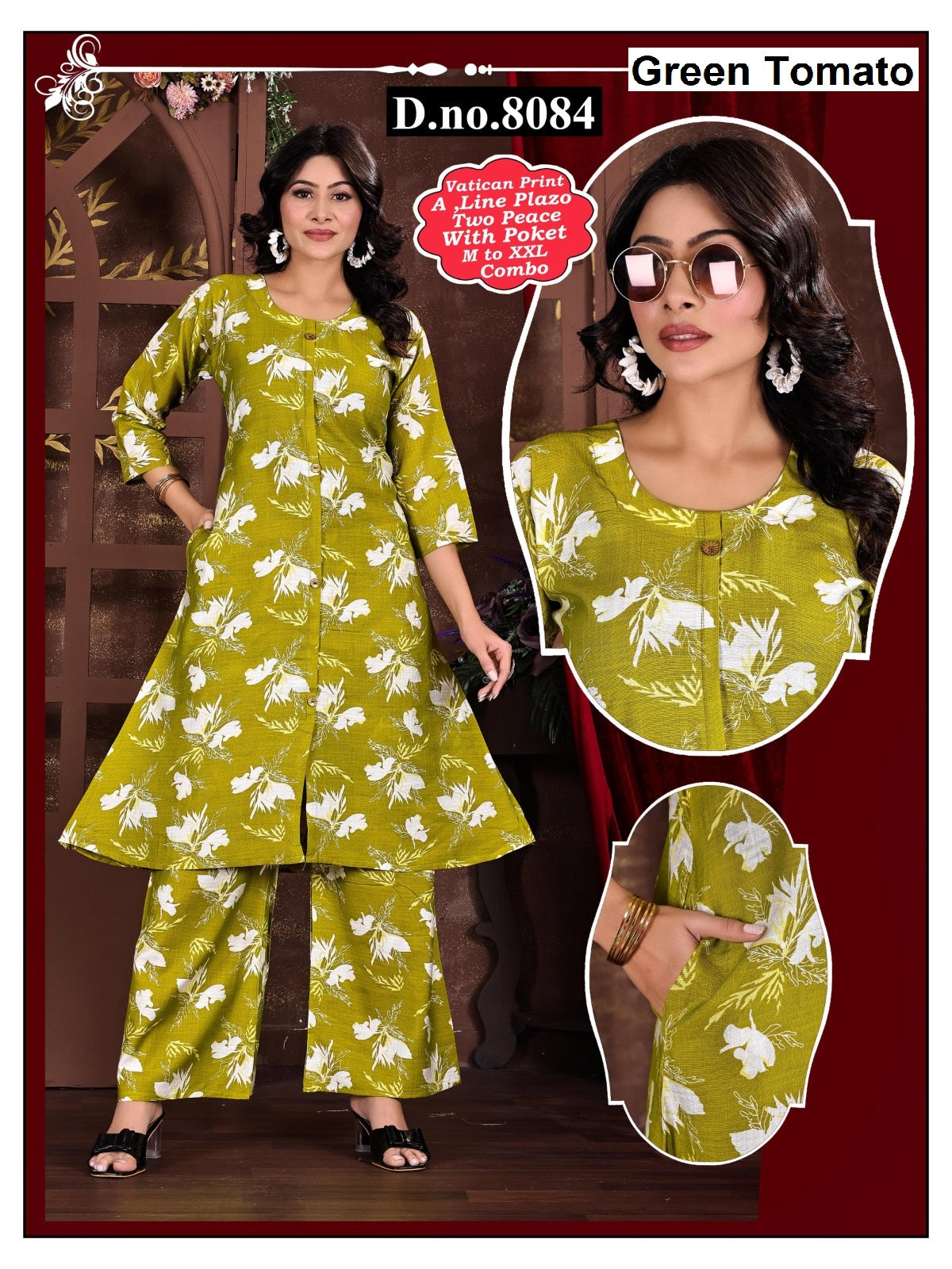 Design 80 Green Tomato Vatican Co Ord Set Supplier India