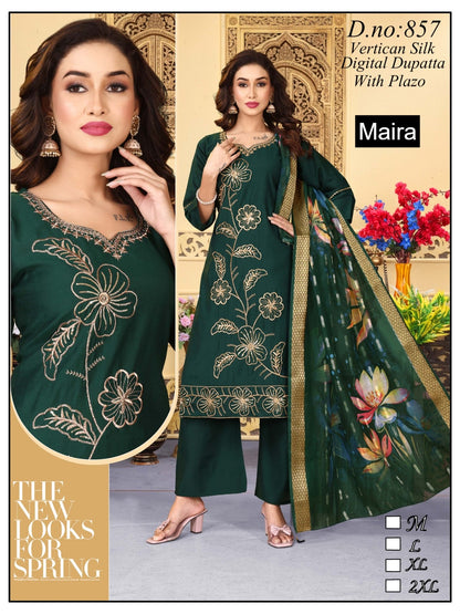 Design 849-857 Maira Vertican Readymade Plazzo Style Suits Manufacturer Ahmedabad