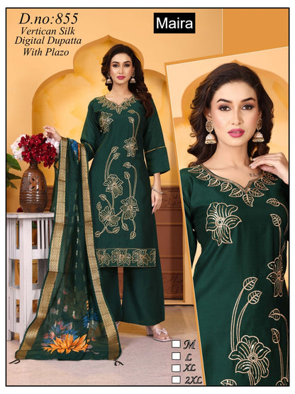 Design 849-857 Maira Vertican Readymade Plazzo Style Suits Manufacturer Ahmedabad