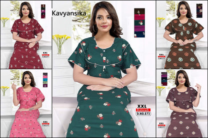 Design 871-888 Kavyansika Rajwadi Night Gowns Manufacturer Ahmedabad
