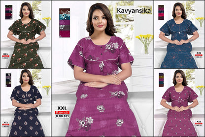 Design 871-888 Kavyansika Rajwadi Night Gowns Manufacturer Ahmedabad