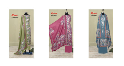 Design 8889 Rivaa Pashmina Suits Exporter Ahmedabad