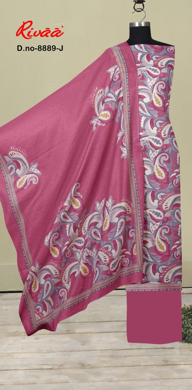 Design 8889 Rivaa Pashmina Suits Exporter Ahmedabad