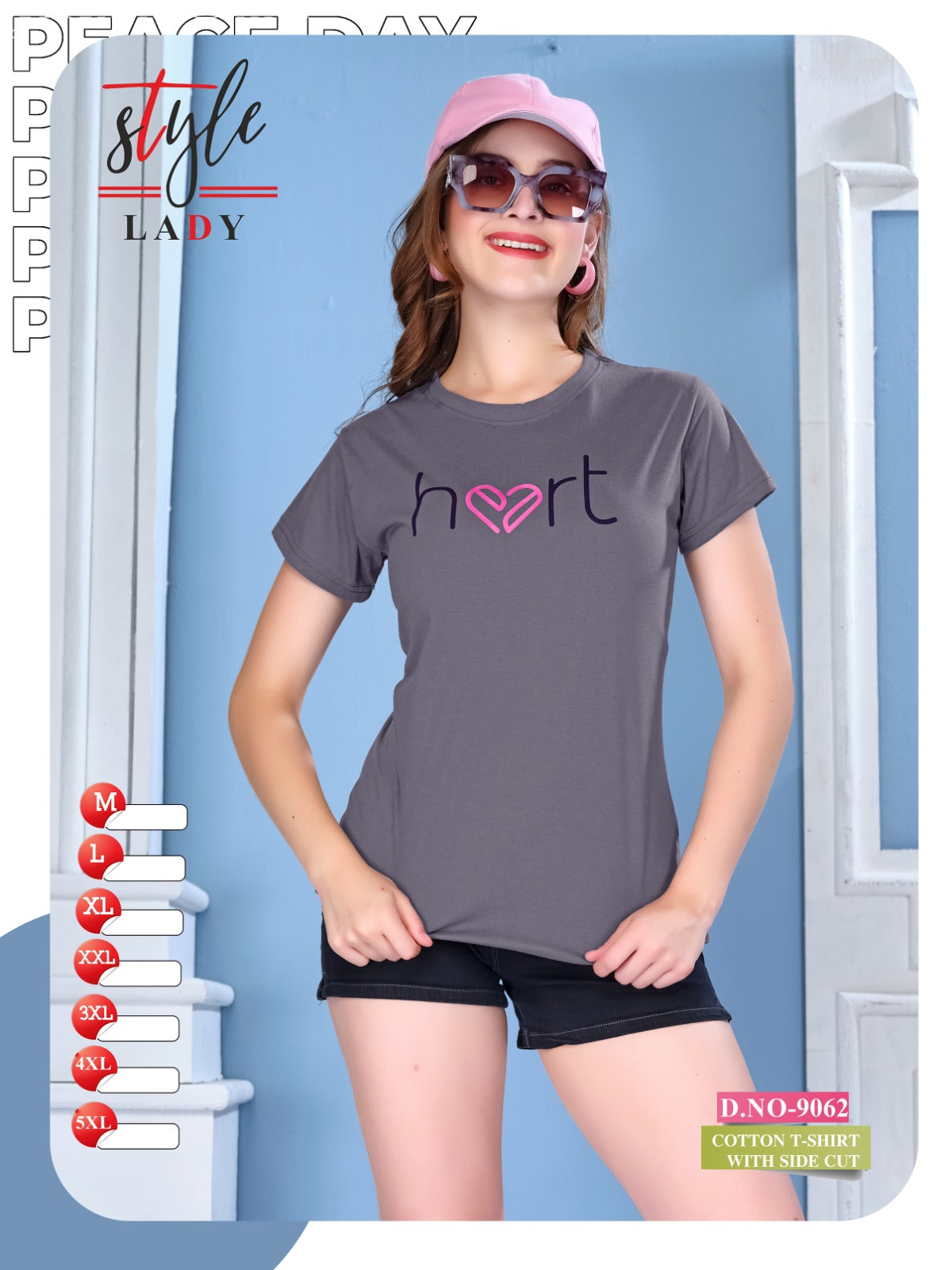 Design 9062 Ladys Cotton Women Tshirt Manufacturer
