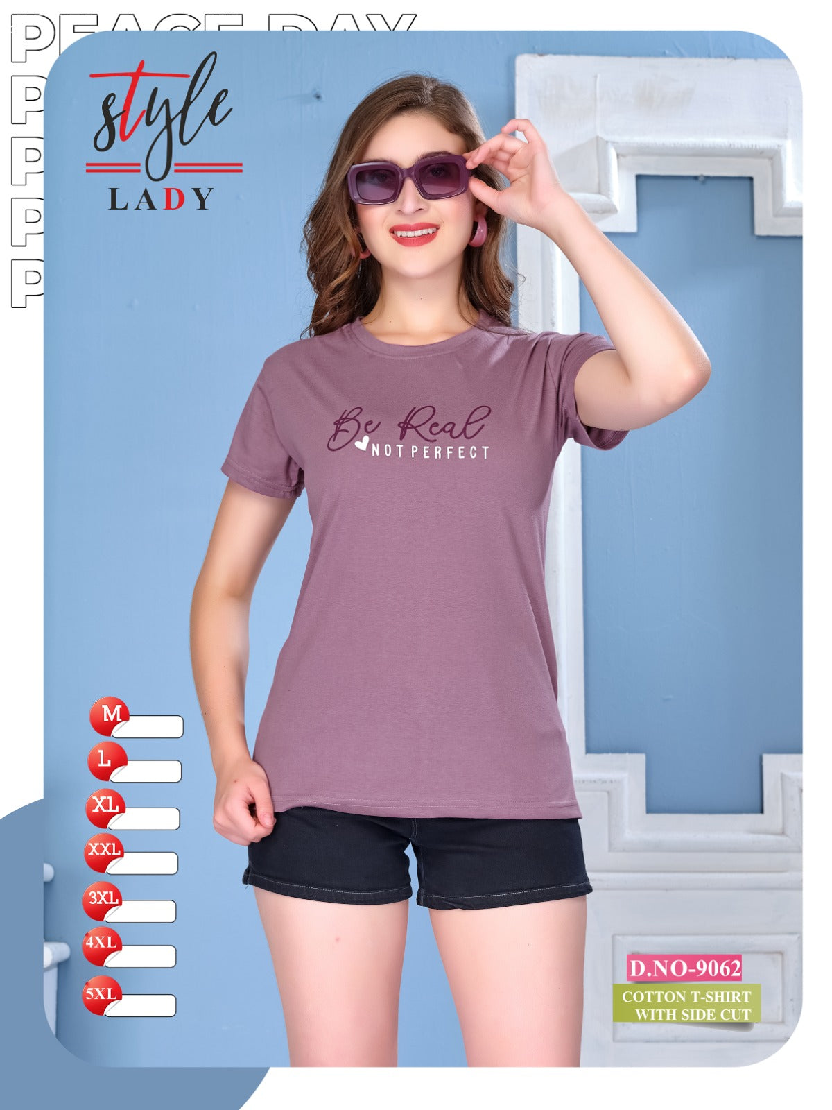 Design 9062 Ladys Cotton Women Tshirt Manufacturer