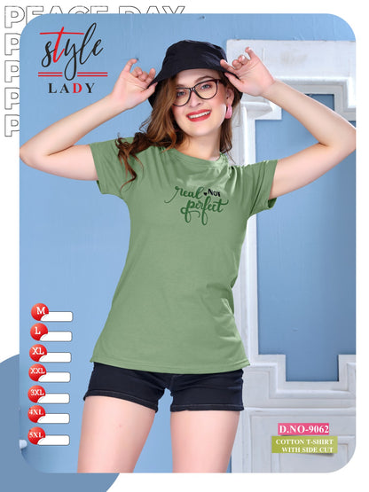 Design 9062 Ladys Cotton Women Tshirt Manufacturer