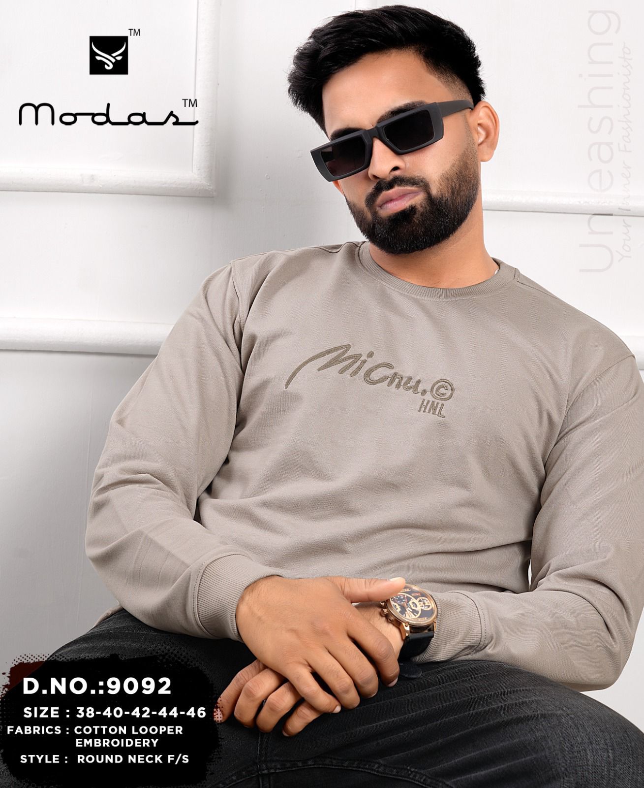 Design 9092 Modas Cotton Looper Mens Tshirts Manufacturer Gujarat