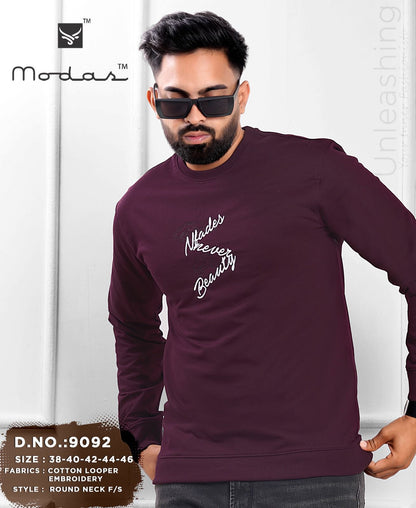 Design 9092 Modas Cotton Looper Mens Tshirts Manufacturer Gujarat