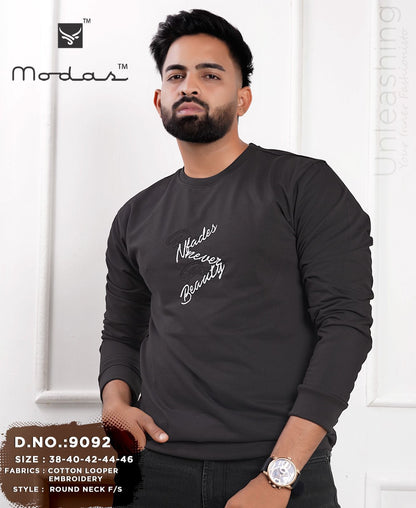 Design 9092 Modas Cotton Looper Mens Tshirts Manufacturer Gujarat