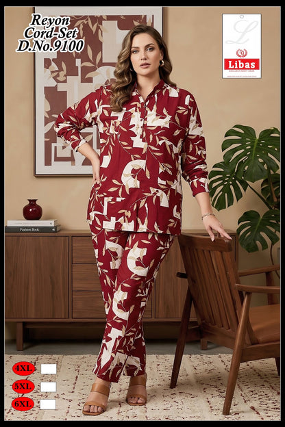 Design 9100 Libas Amiti Rayon 22Kg Co Ord Set Wholesale Price
