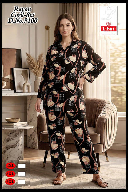 Design 9100 Libas Amiti Rayon 22Kg Co Ord Set Wholesale Price