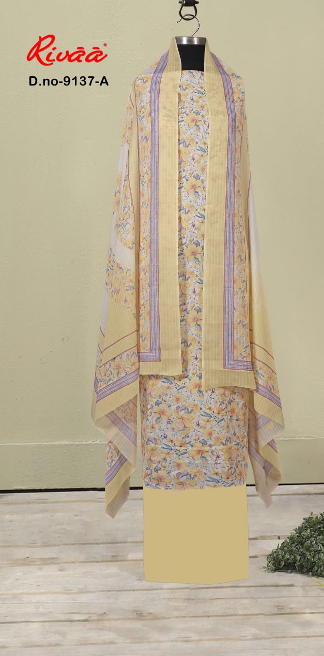 Design 9137 Rivaa Cotton Salwar Suits Wholesaler Gujarat