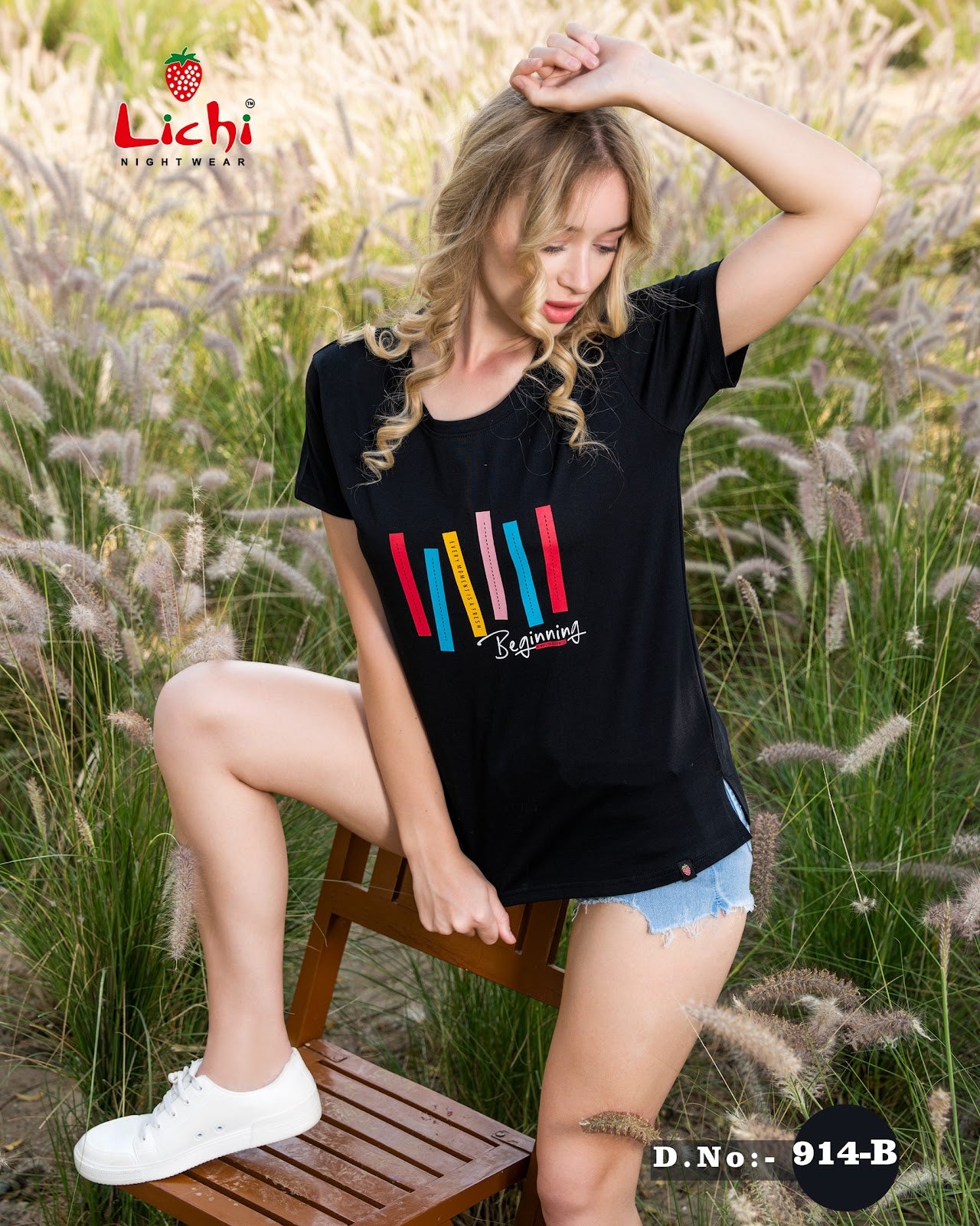 Design 914 Lichi Hosiery Cotton Women Tshirt Manufacturer Gujarat