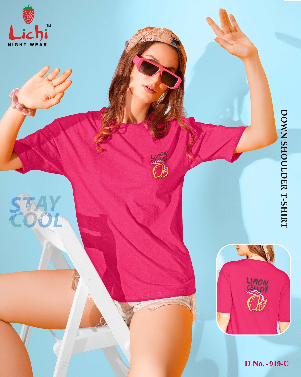 Design 919 Lichi Cotton Women Tshirt Exporter India