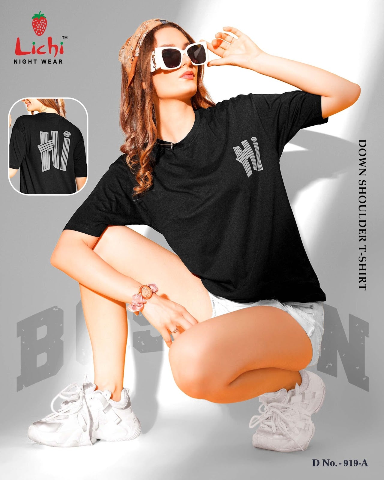 Design 919 Lichi Cotton Women Tshirt Exporter India