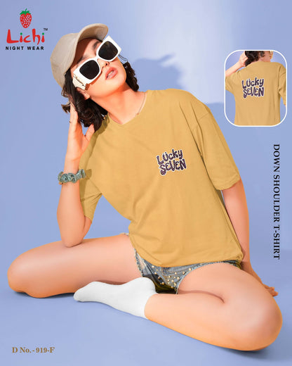 Design 919 Lichi Cotton Women Tshirt Exporter India