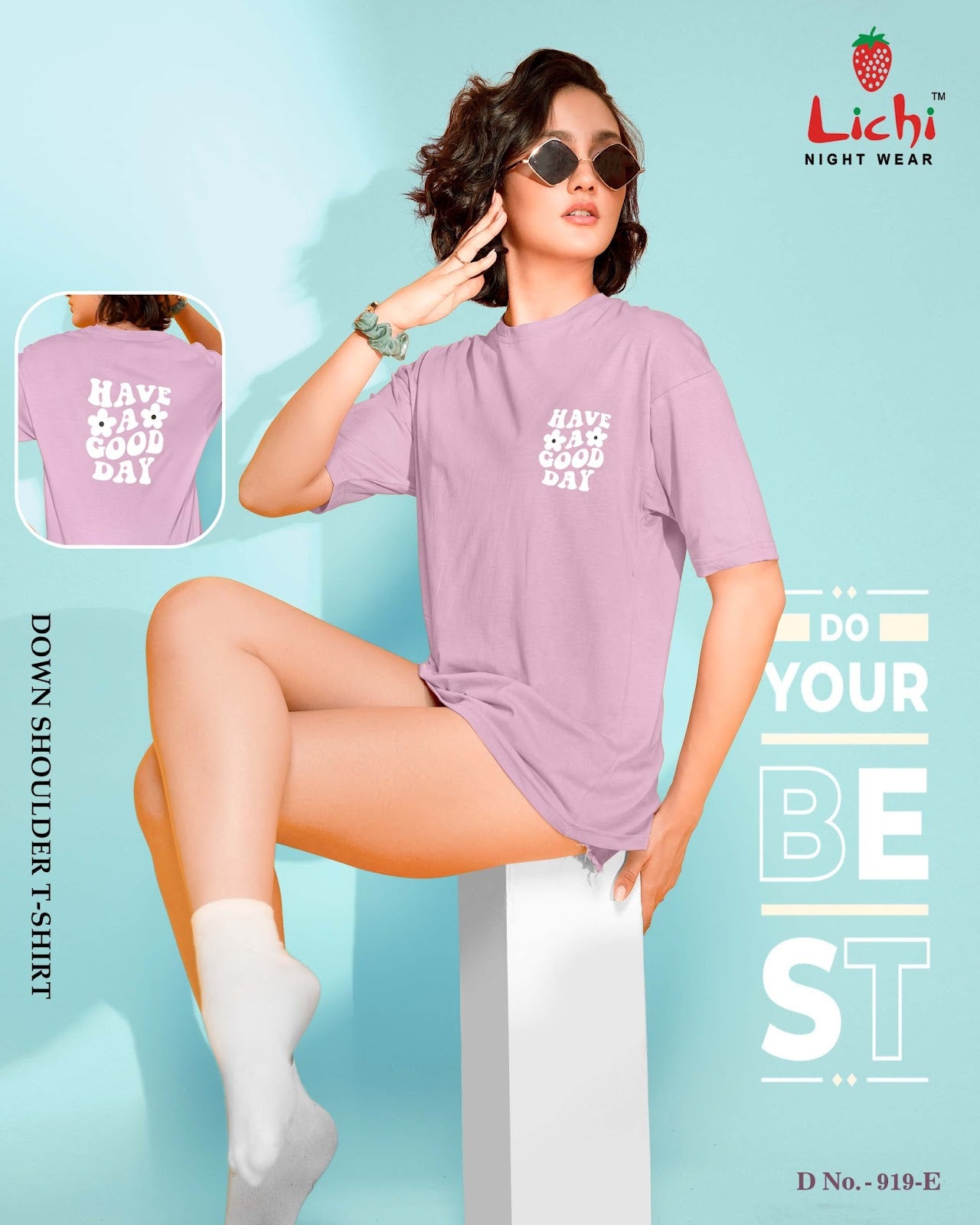 Design 919 Lichi Cotton Women Tshirt Exporter India