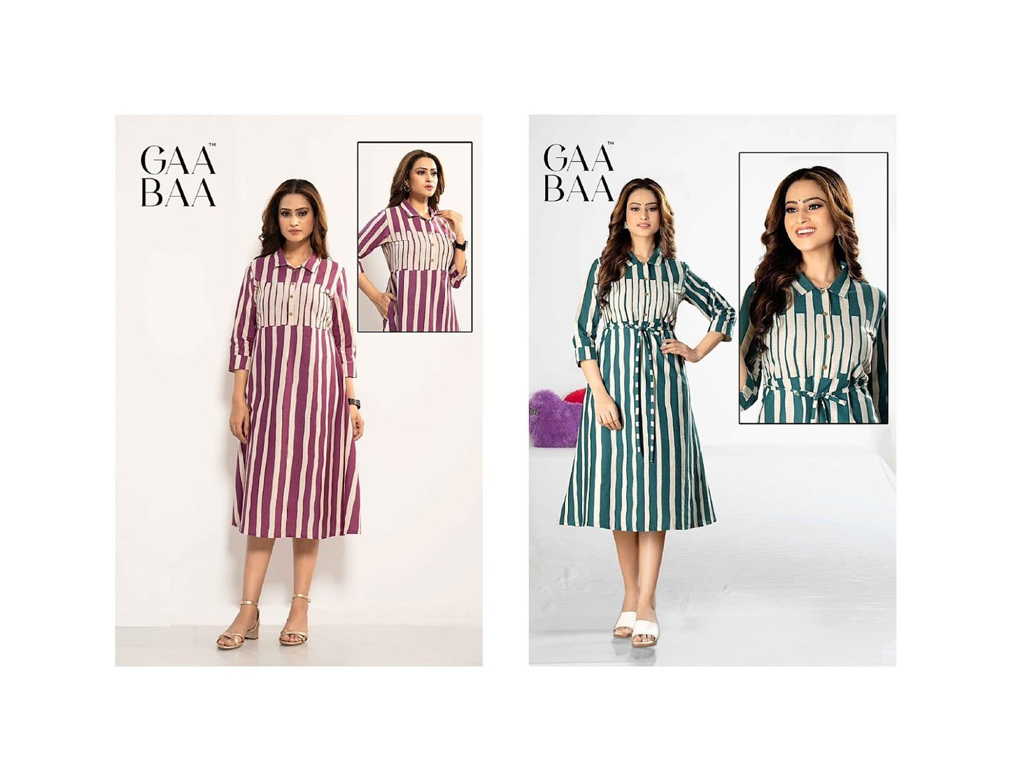 Design 920 Gaabaa Cotton Midi Dress Wholesale Price