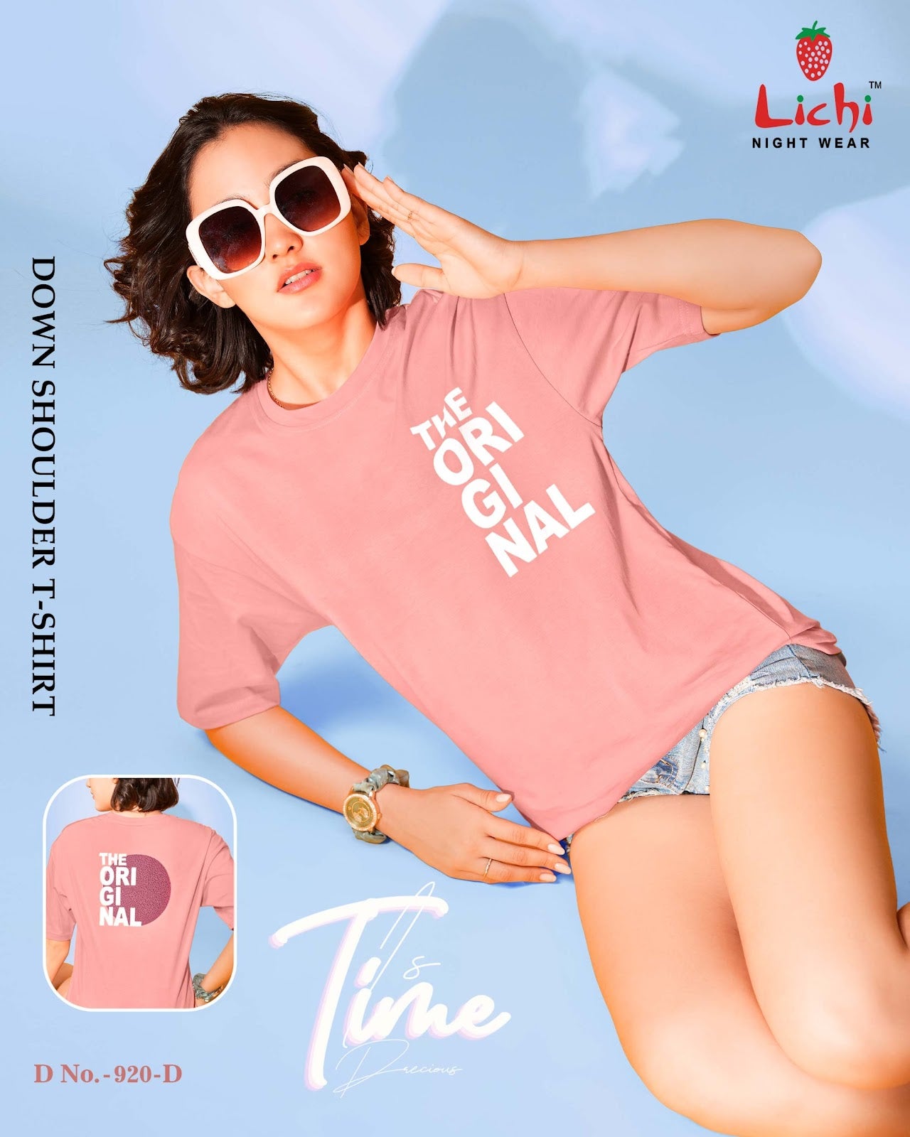 Design 920 Lichi Cotton Women Tshirt Supplier India