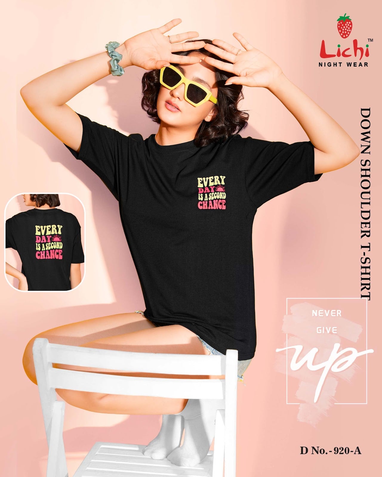 Design 920 Lichi Cotton Women Tshirt Supplier India