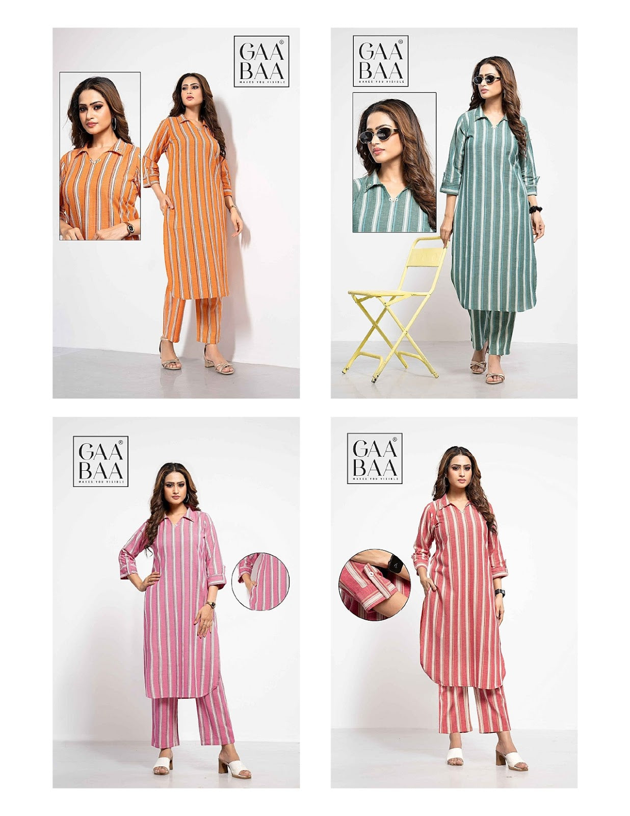 Design 921 Gaabaa Handloom Co Ord Set Supplier India