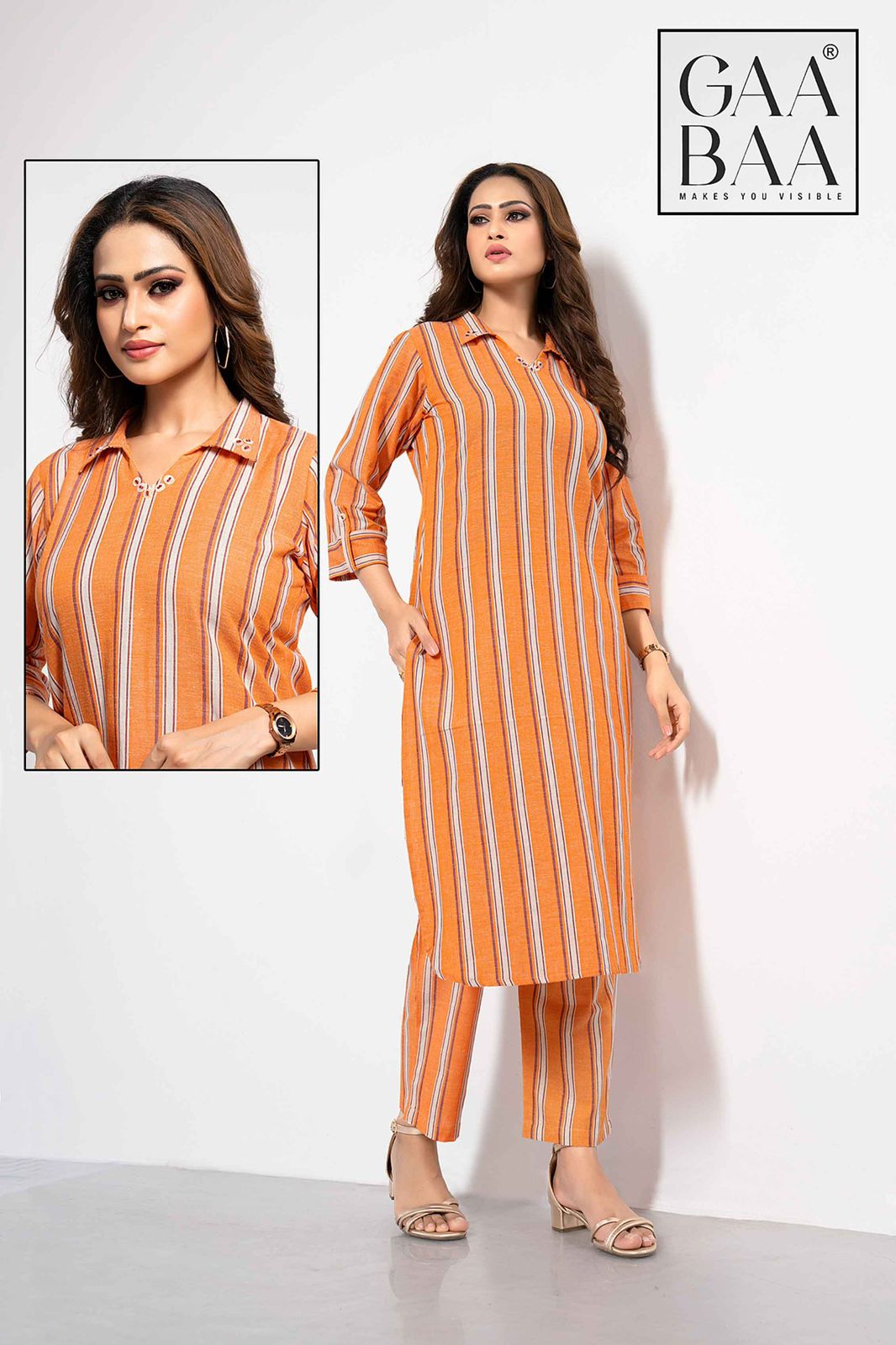 Design 921 Gaabaa Handloom Co Ord Set Supplier India