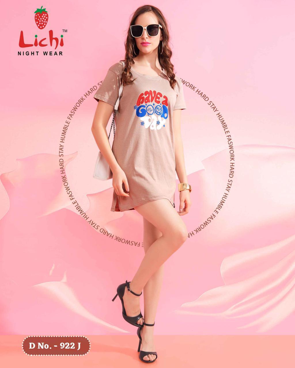 Design 922 Lichi Cotton Women Long Tshirt Supplier Ahmedabad