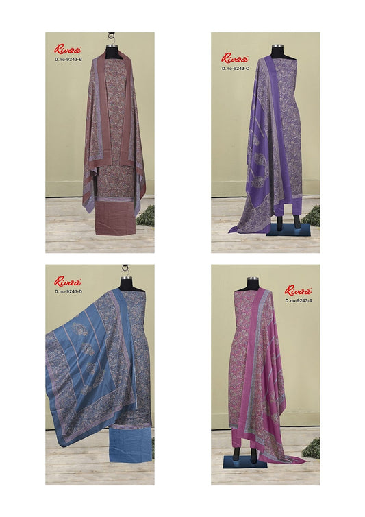 Design 9243 Rivaa Pashmina Suits Manufacturer