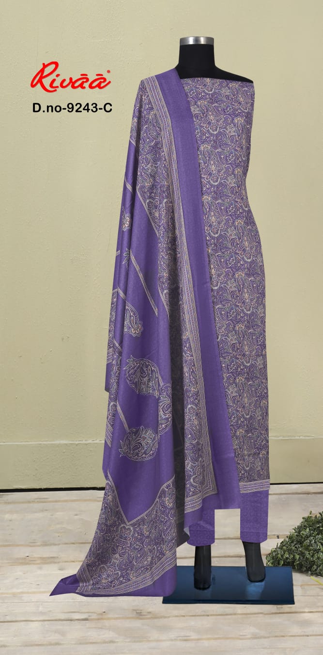 Design 9243 Rivaa Pashmina Suits Manufacturer