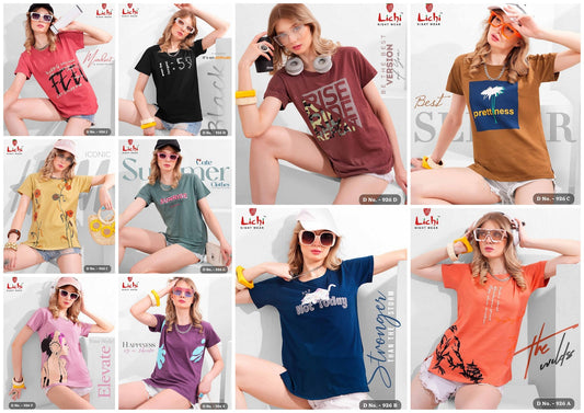 Design 926 Lichi Hosiery Cotton Women Tshirt Wholesale Price