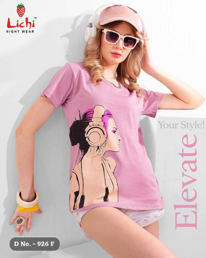 Design 926 Lichi Hosiery Cotton Women Tshirt Wholesale Price