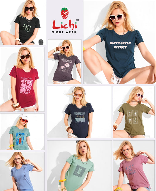 Design 929 Lichi Cotton Women Tshirt Supplier India