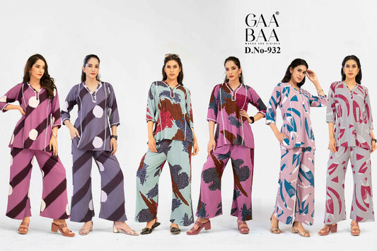 Design 932 Gaabaa Rayon 22Kg Co Ord Set Manufacturer Ahmedabad