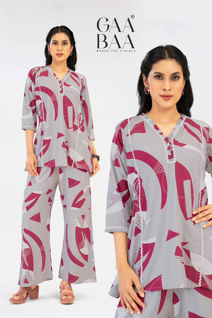 Design 932 Gaabaa Rayon 22Kg Co Ord Set Manufacturer Ahmedabad