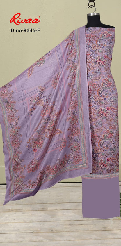 Design 9345 Rivaa Pashmina Suits Wholesaler Ahmedabad