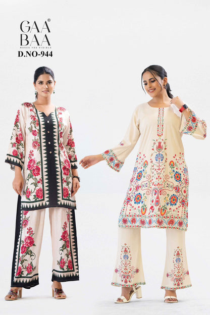 Design 944 Gaabaa Reyon Co Ord Set Exporter
