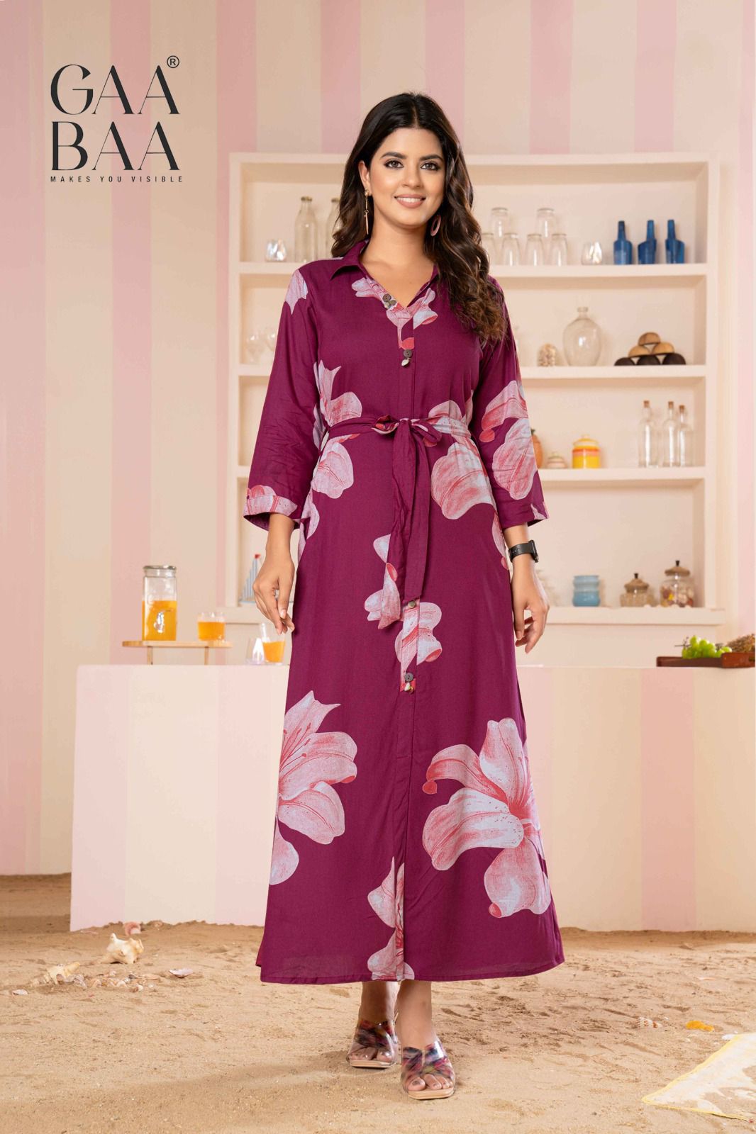 Design 944 Gaabaa Reyon One Piece Dress Supplier India