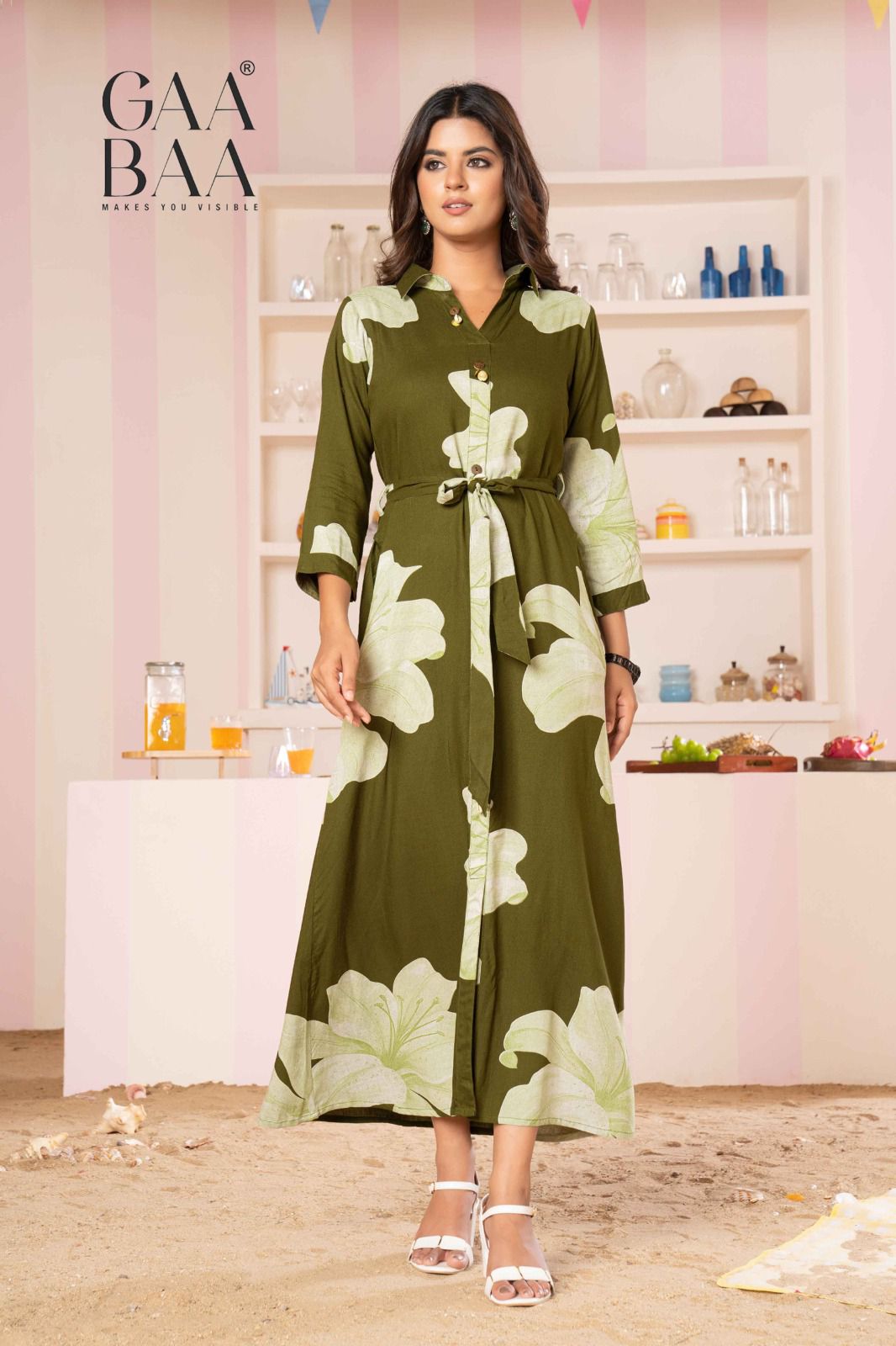 Design 944 Gaabaa Reyon One Piece Dress Supplier India