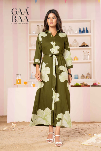 Design 944 Gaabaa Reyon One Piece Dress Supplier India