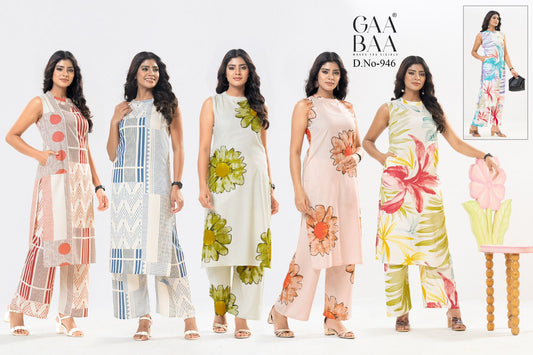 Design 946 Gaabaa Reyon Kurti Plazzo Set Wholesaler Ahmedabad