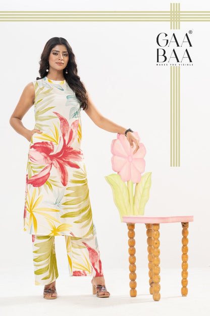 Design 946 Gaabaa Reyon Kurti Plazzo Set Wholesaler Ahmedabad