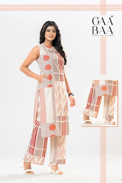 Design 946 Gaabaa Reyon Kurti Plazzo Set Wholesaler Ahmedabad