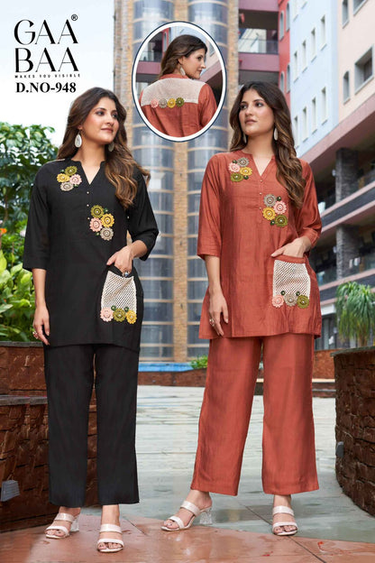 design 948 gaabaa vatican co ord set wholesaler india