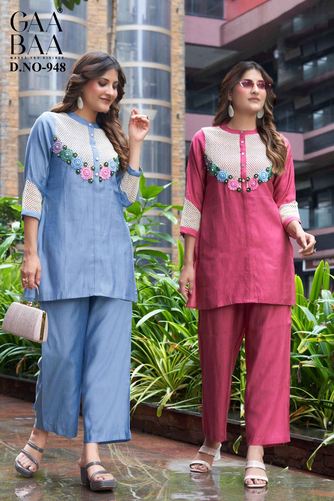 design 948 gaabaa vatican co ord set wholesaler india