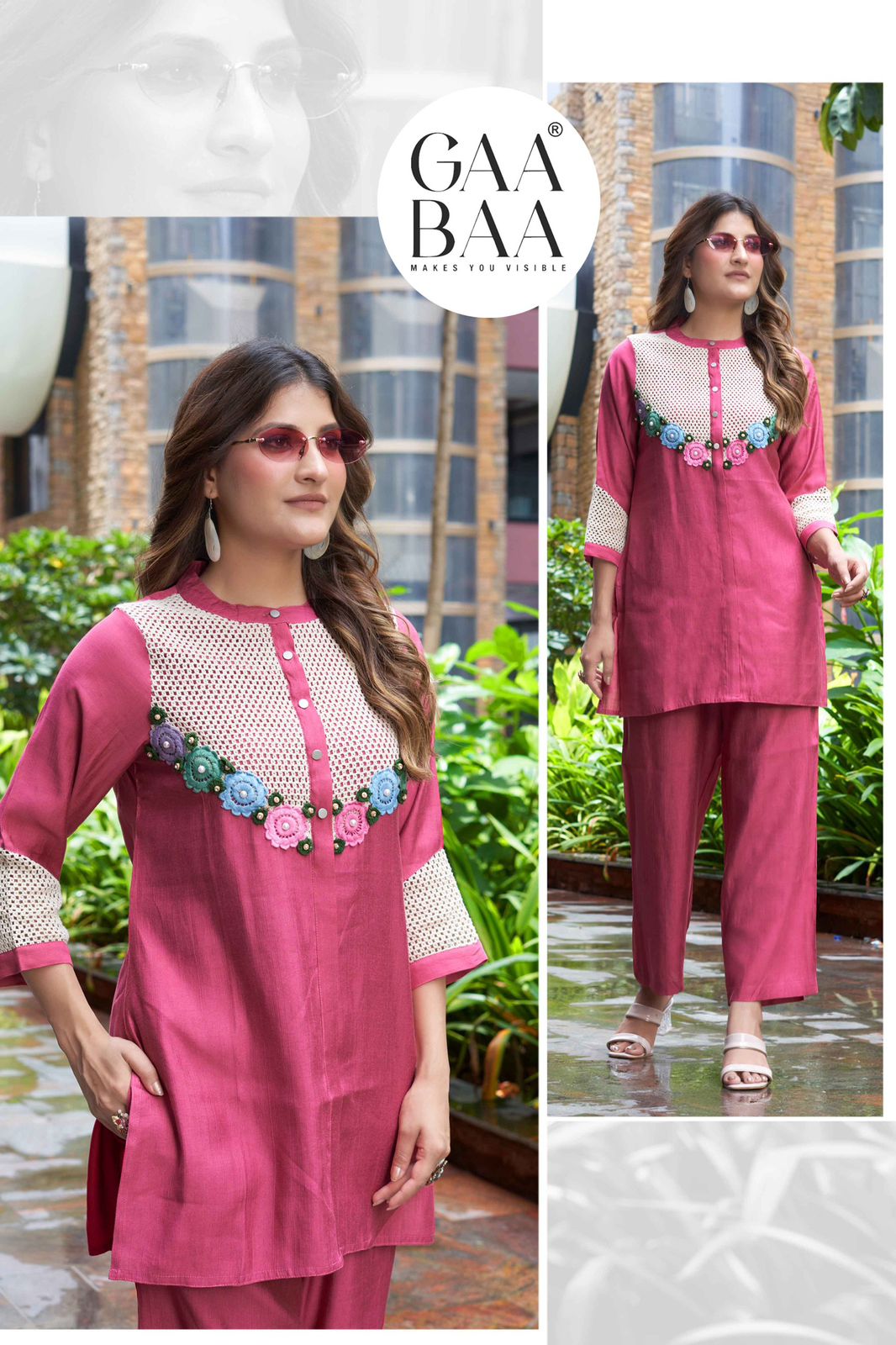 design 948 gaabaa vatican co ord set wholesaler india