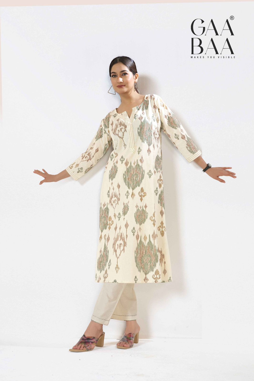 Design 950 Gaabaa Cotton Kurti Pant Set Supplier
