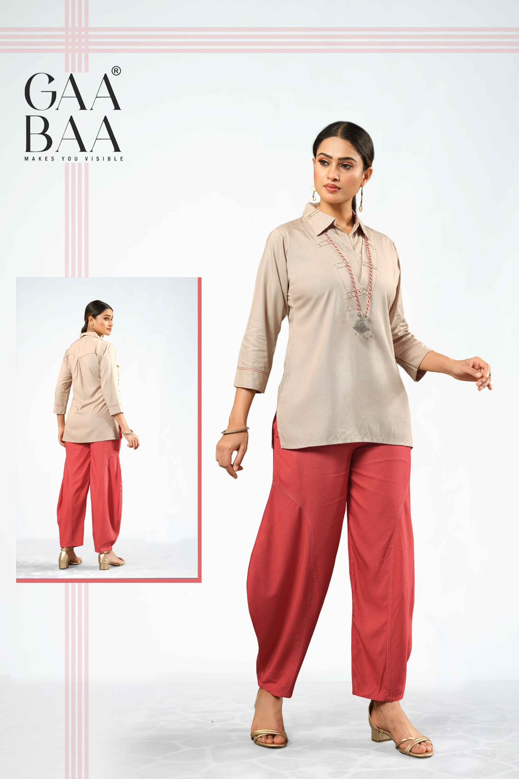 Design 955 Gaabaa Slub Top Bottom Set Wholesaler Ahmedabad