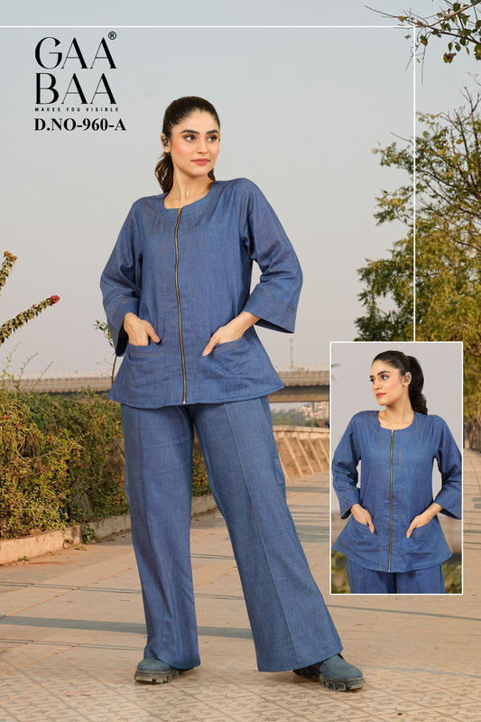 Design 960 Gaabaa Denim Co Ord Set Wholesale Rate