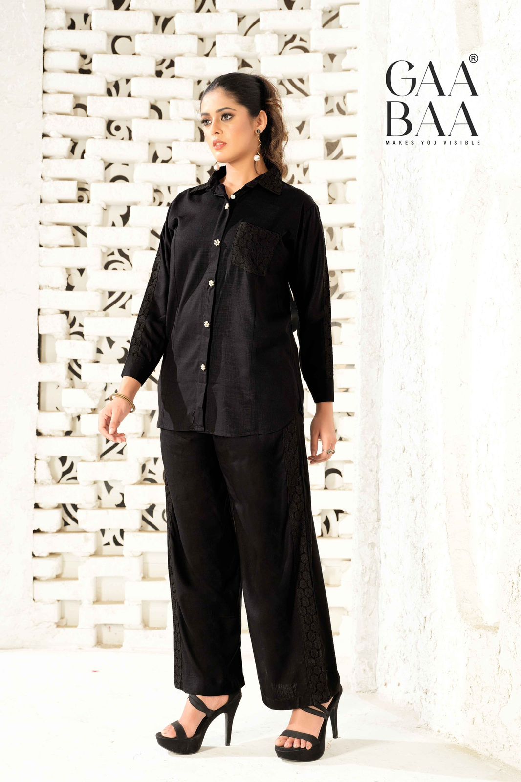 Design 966 Gaabaa Liva Reyon Co Ord Set Supplier Gujarat